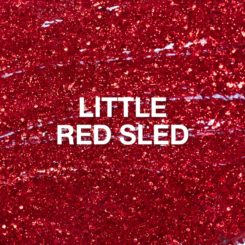Little Red Sled Glitter Gel